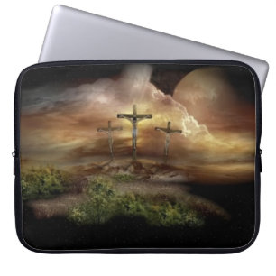 JESUS ON THE CROSS LAPTOP SLEEVE