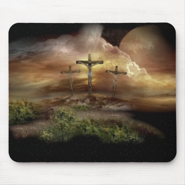 JESUS ON THE CROSS MOUSE MAT (Front)