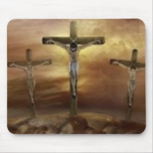 JESUS ON THE CROSS MOUSE MAT