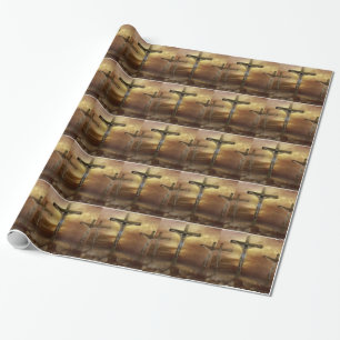 JESUS ON THE CROSS WRAPPING PAPER