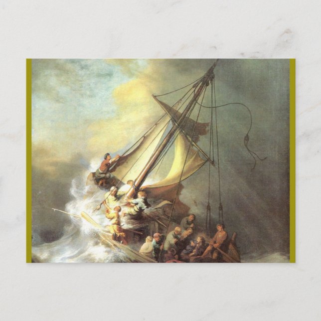 Jesus on the Sea of Galilee, Israel Postcard (Front)