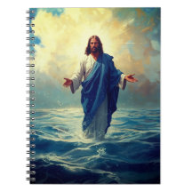 Jesus on Water Classic Notebook Lined Pages