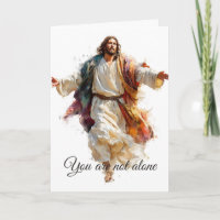 Jesus Open Arms You Are Not Alone Faith Comfort