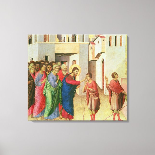 Jesus Opens the Eyes of a Man Born Blind, 1311 Canvas Print (Front)