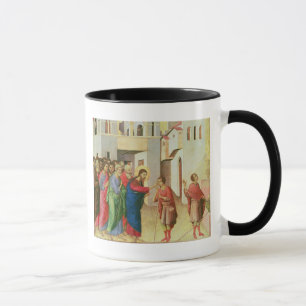 Jesus Opens the Eyes of a Man Born Blind, 1311 Mug