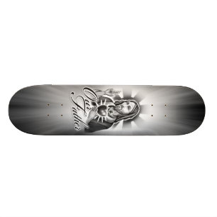 Jesus Our Father Design Skateboard