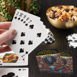 Jesus Over Majestic Landscapes Playing Cards