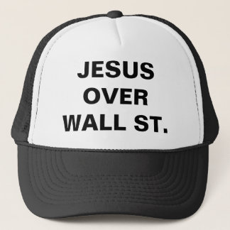 JESUS OVER WALL ST. TRUCKER HAT