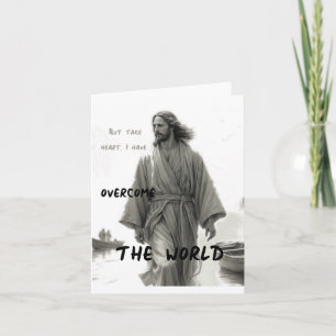 Jesus Overcomes Greeting Card  (Blank Inside)