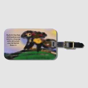 jesus overflew luggage tag