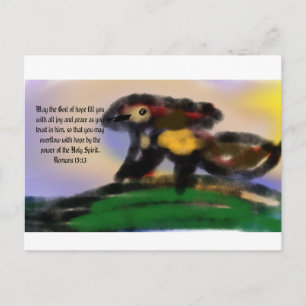 jesus overflew postcard