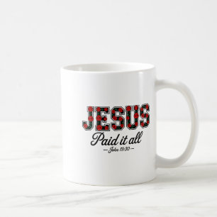 Jesus Paid It All Boho Floral Roses Christian Bibl Coffee Mug
