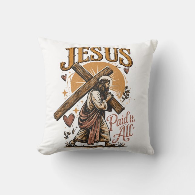 Jesus paid it all cushion (Front)