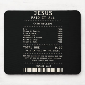 Jesus Paid It All Funny Christian Faith Bible Vers Mouse Mat