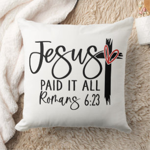 Jesus Paid It All – The Gift of Grace Cushion