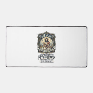 Jesus Pet Memorial Remembrance Shirt Christian Gra Desk Mat