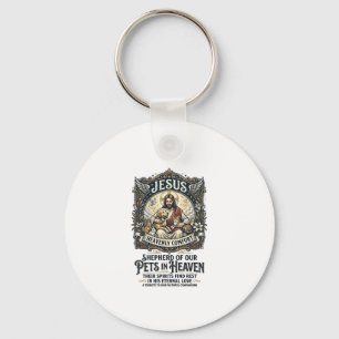 Jesus Pet Memorial Remembrance Shirt Christian Gra Key Ring