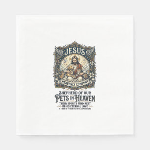 Jesus Pet Memorial Remembrance Shirt Christian Gra Napkin