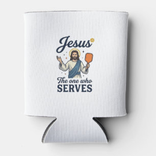 Jesus Pickleball The One Who Serves Shirt Can Cooler