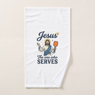 Jesus Pickleball The One Who Serves Shirt Hand Towel