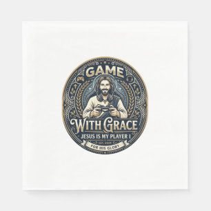 Jesus Pickleball Vintage Shirt Christian Graphic_1 Napkin