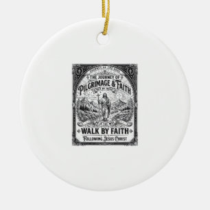 Jesus Pilgrimage Camino Holy Journey Ceramic Tree Decoration