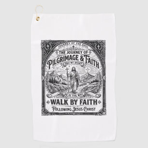 Jesus Pilgrimage Camino Holy Journey Golf Towel