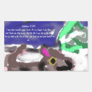 Jesus plan love rectangular sticker