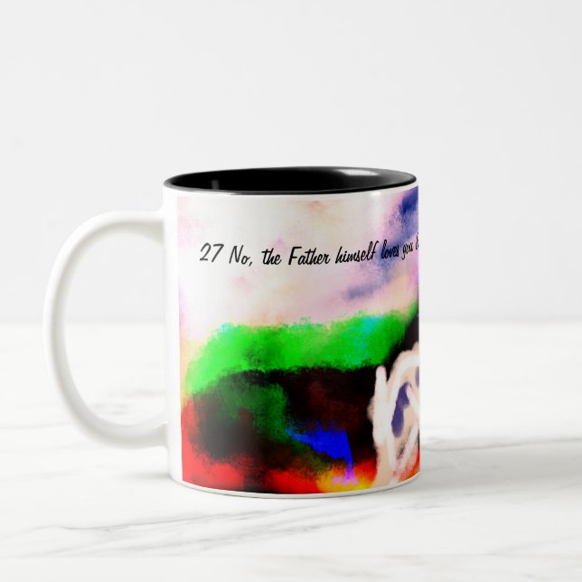 Jesus plan  Two-Tone coffee mug (Left)