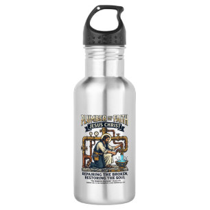 Jesus Plumber Graphic Tee Christian Art_1 532 Ml Water Bottle