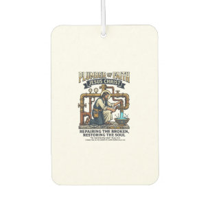 Jesus Plumber Graphic Tee Christian Art_1 Car Air Freshener