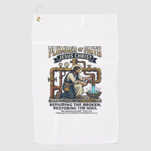 Jesus Plumber Graphic Tee Christian Art_1 Golf Towel
