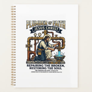 Jesus Plumber Graphic Tee Christian Art_1 Planner