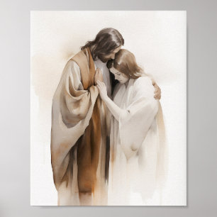 Jesus Portrait - Inspirational Bible Art Poster