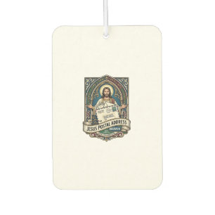 Jesus Postal Address Heaven Jesus Postal Address H Car Air Freshener