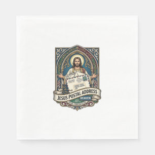 Jesus Postal Address Heaven Jesus Postal Address H Napkin