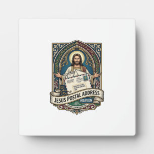 Jesus Postal Address Heaven Jesus Postal Address H Plaque