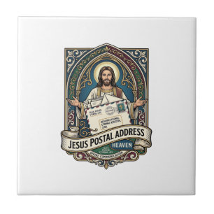 Jesus Postal Address Heaven Jesus Postal Address H Tile