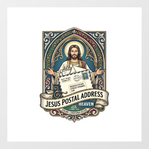 Jesus Postal Address Heaven Jesus Postal Address H Window Cling