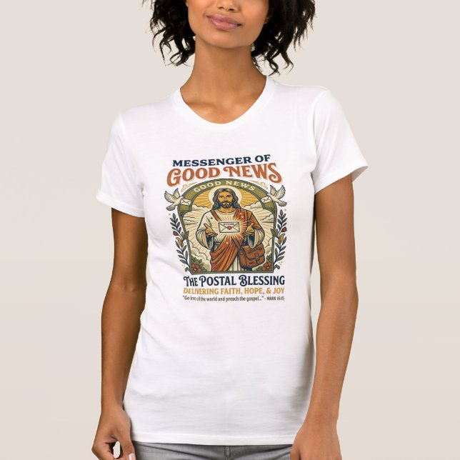 Jesus Postal Worker Delivery Shirt Faith Based Des (Front)