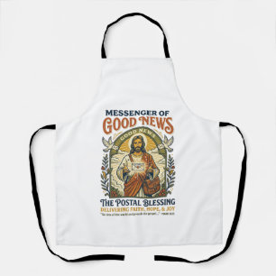 Jesus Postal Worker Delivery Shirt Faith Based Des Apron