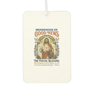 Jesus Postal Worker Delivery Shirt Faith Based Des Car Air Freshener