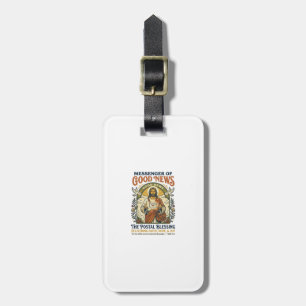 Jesus Postal Worker Delivery Shirt Faith Based Des Luggage Tag