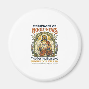 Jesus Postal Worker Delivery Shirt Faith Based Des Magnet