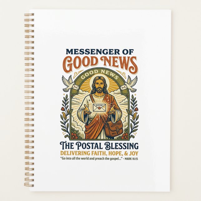 Jesus Postal Worker Delivery Shirt Faith Based Des Planner (Front)