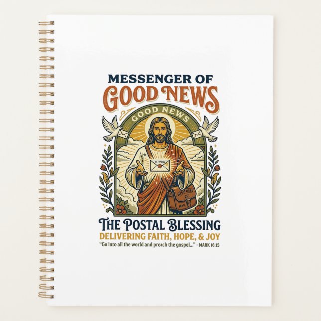 Jesus Postal Worker Delivery Shirt Faith Based Des Planner (Front)