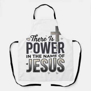 Jesus Power Religious Vintage Typography Shirt Apron