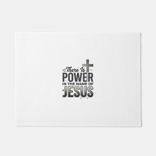 Jesus Power Religious Vintage Typography Shirt Doormat