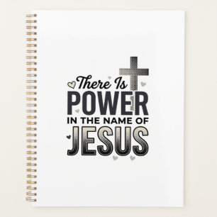 Jesus Power Religious Vintage Typography Shirt Planner
