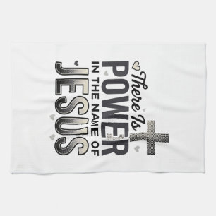 Jesus Power Religious Vintage Typography Shirt Tea Towel